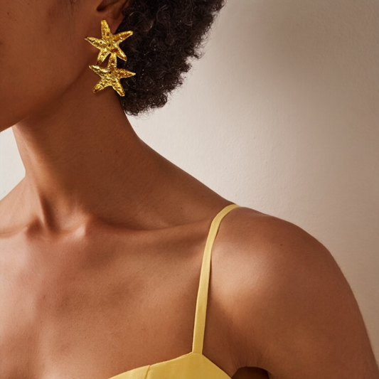 Bote A Mano starfish Gold earrings