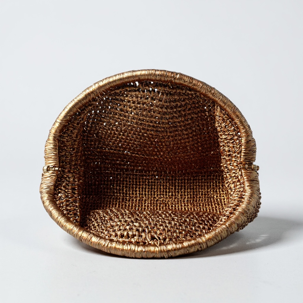 BOTE A MANO BRONZE Raffia CLUTCH