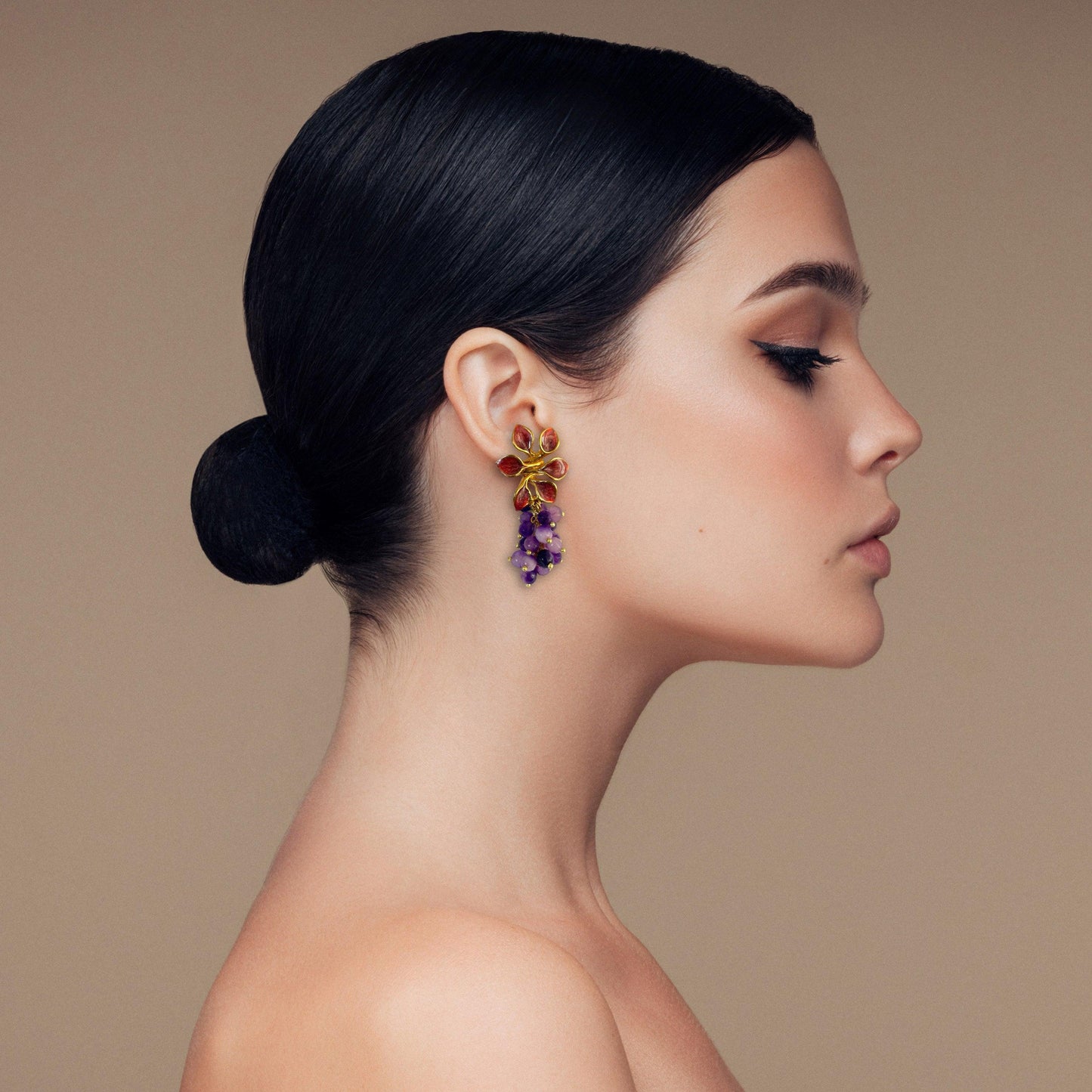 Amethyst Drop Earrings - Boté A Mano