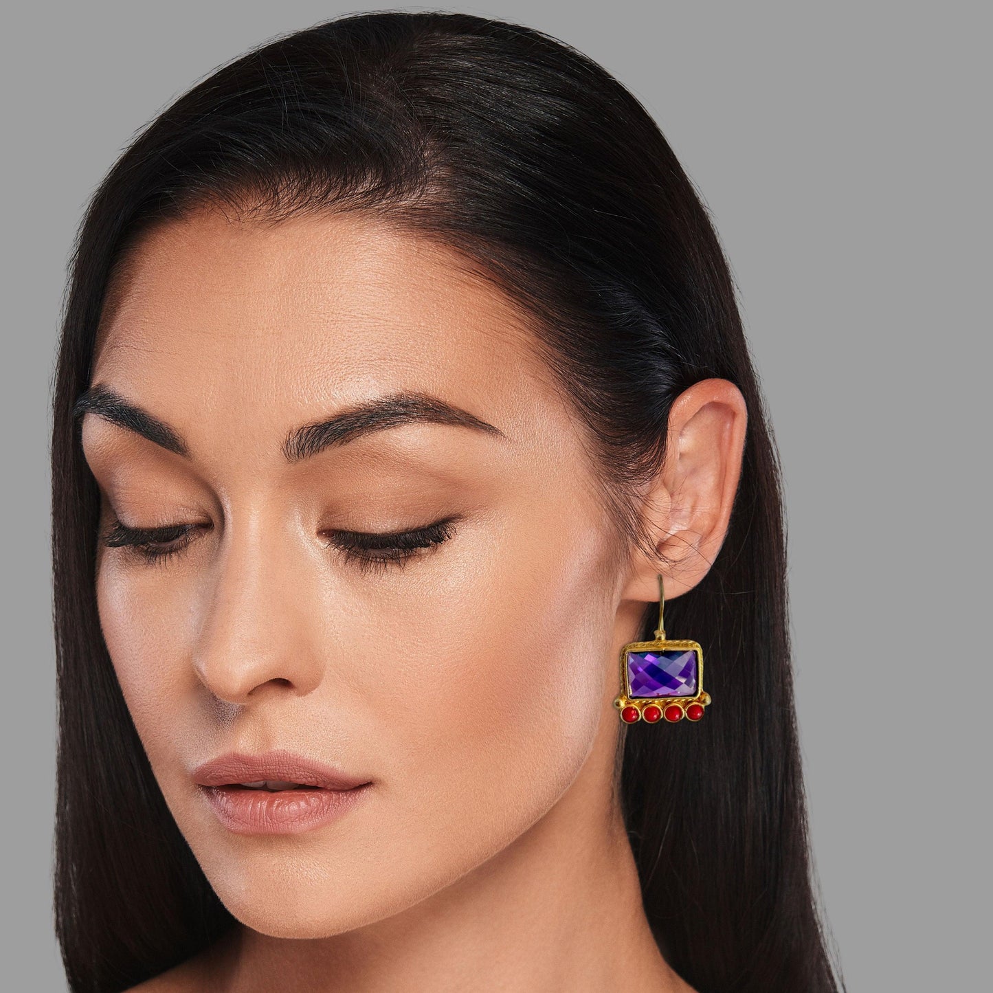 Amethyst Earrings - Boté A Mano