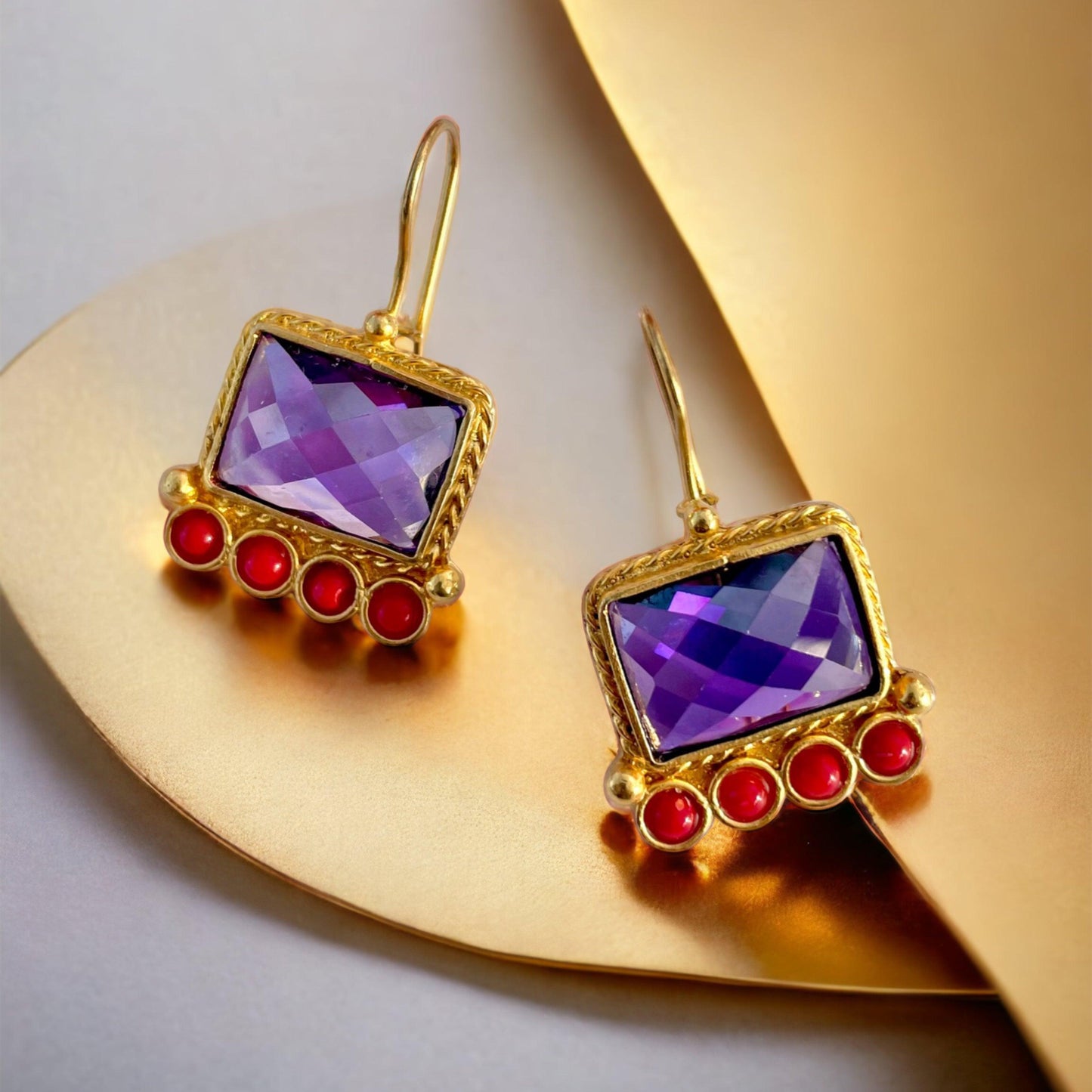 Amethyst Earrings - Boté A Mano