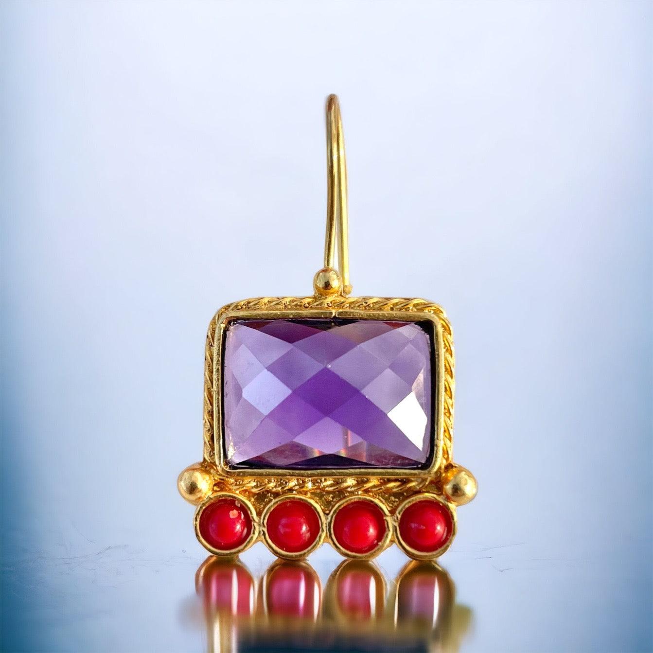 Amethyst Earrings - Boté A Mano