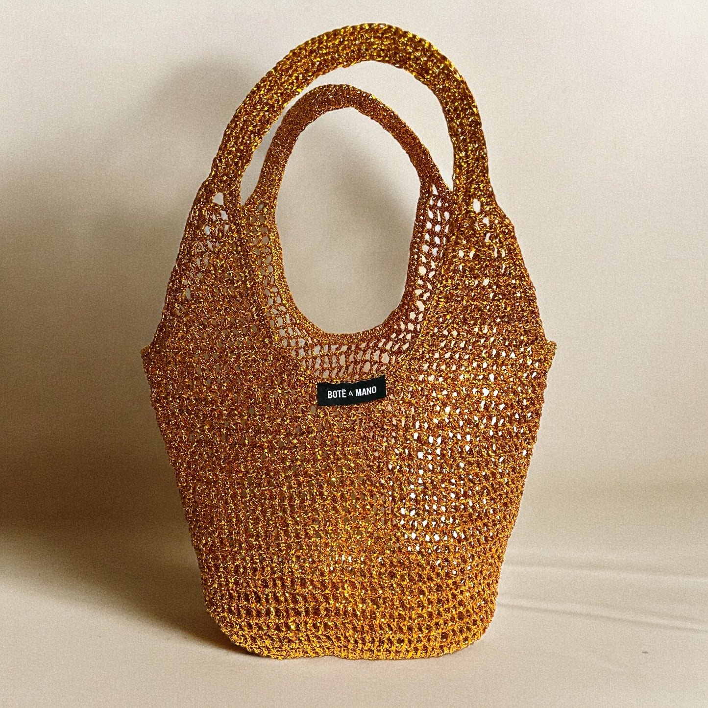 Bote A Mano - Gold Metallic Raffia Bag