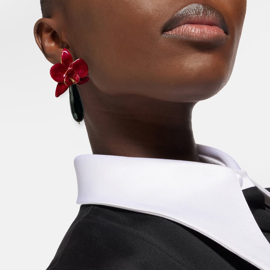 Black Persian Flower Earrings