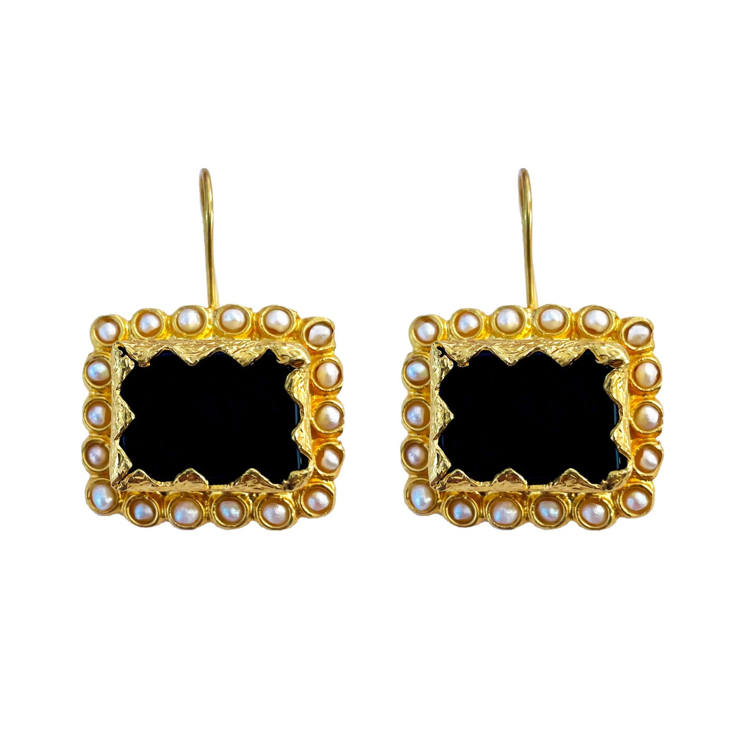 Bote A Mano Black Pearl Earrings