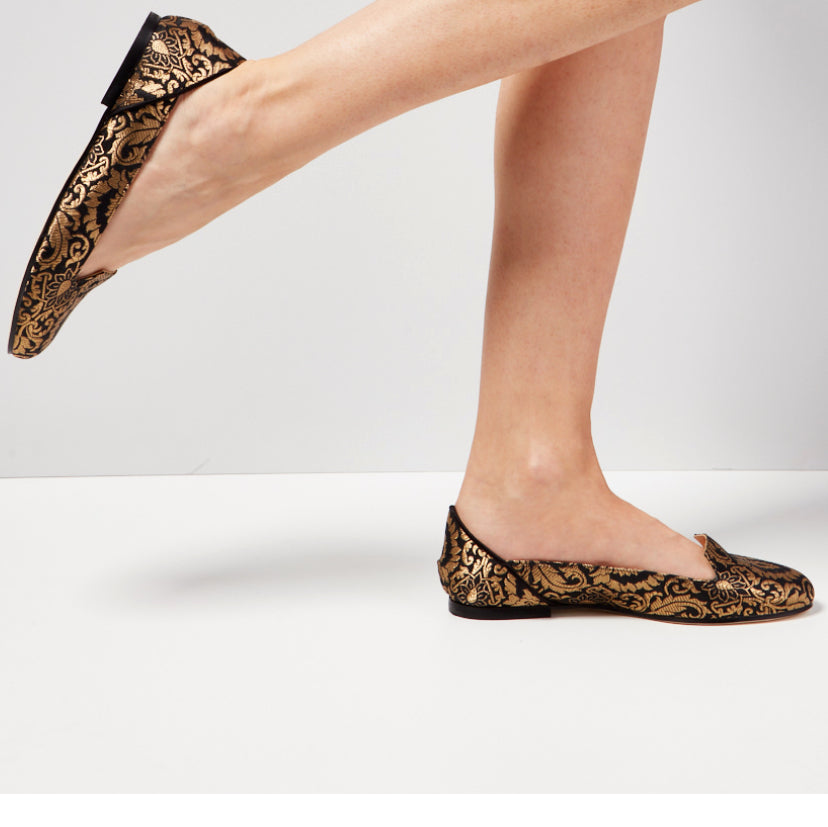 Ballet Flat Shoes, Lotus of Isfahan Flat Shoes - Boté A Mano
