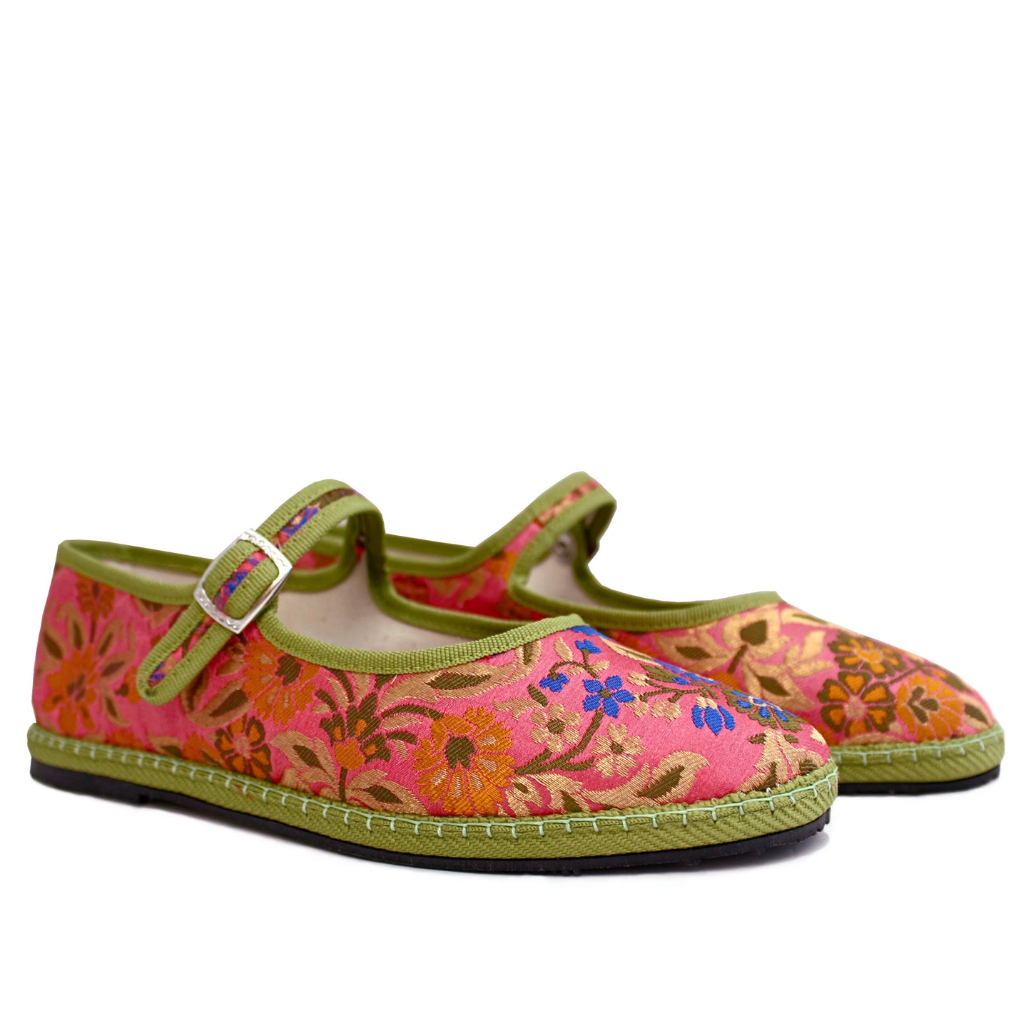 'Rôshaan' Pink Mary Jane Ballet Flats - Boté A Mano