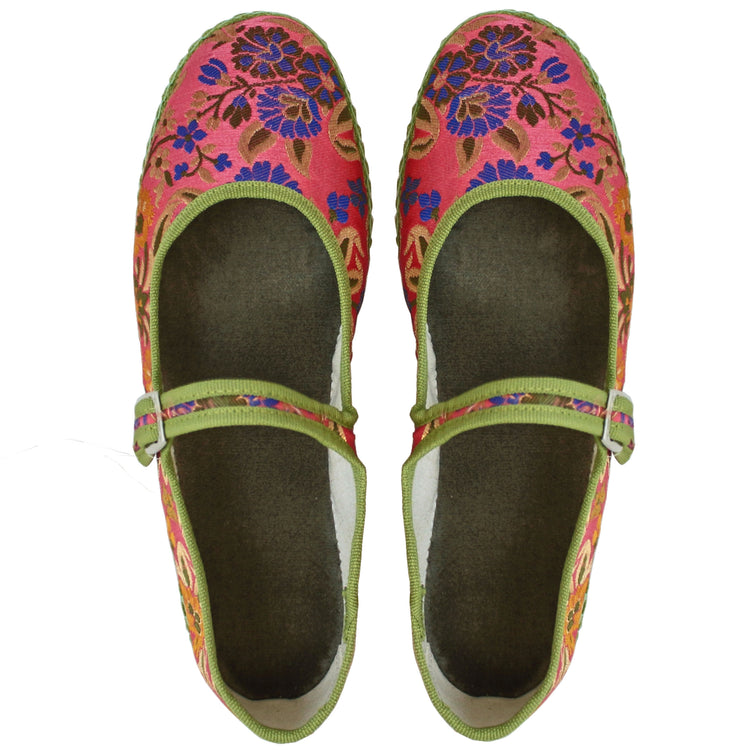 'Rôshaan' Pink Mary Jane Ballet Flats
