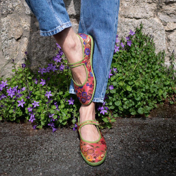 'Rôshaan' Pink Mary Jane Ballet Flats