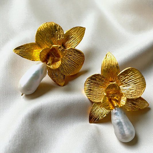 Mother of Pearl Persian Floral Earrings