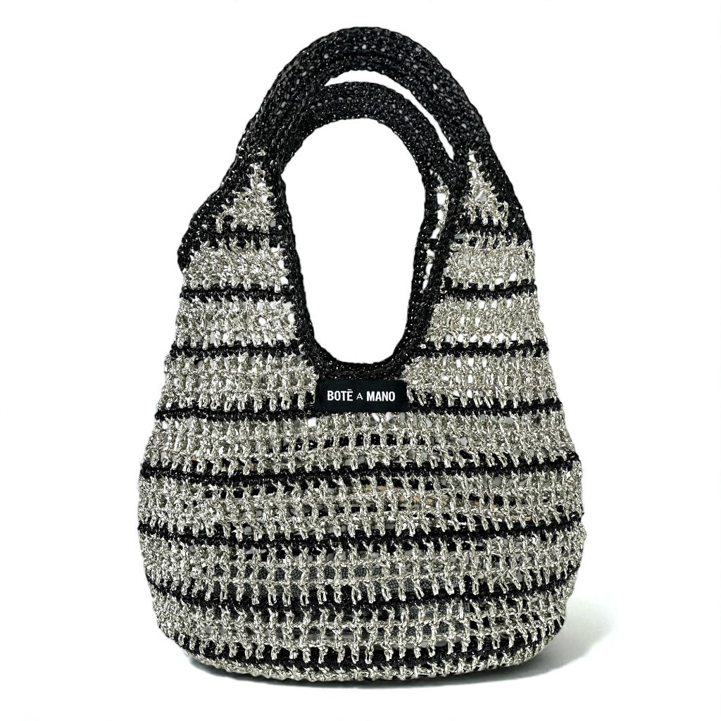 BOTE A MANO STRIPE HANDBAG