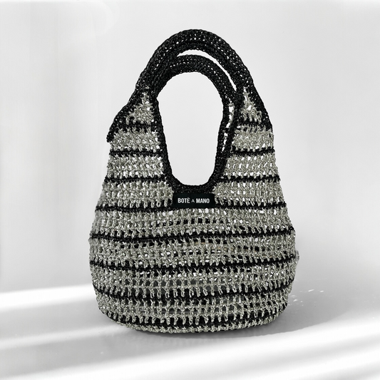 BOTE A MANO STRIPE HANDBAG