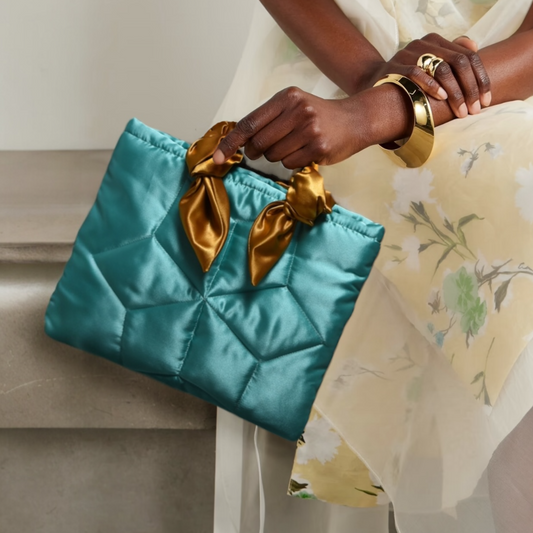 Bote A Mano Turquoise Top Handle Handbag