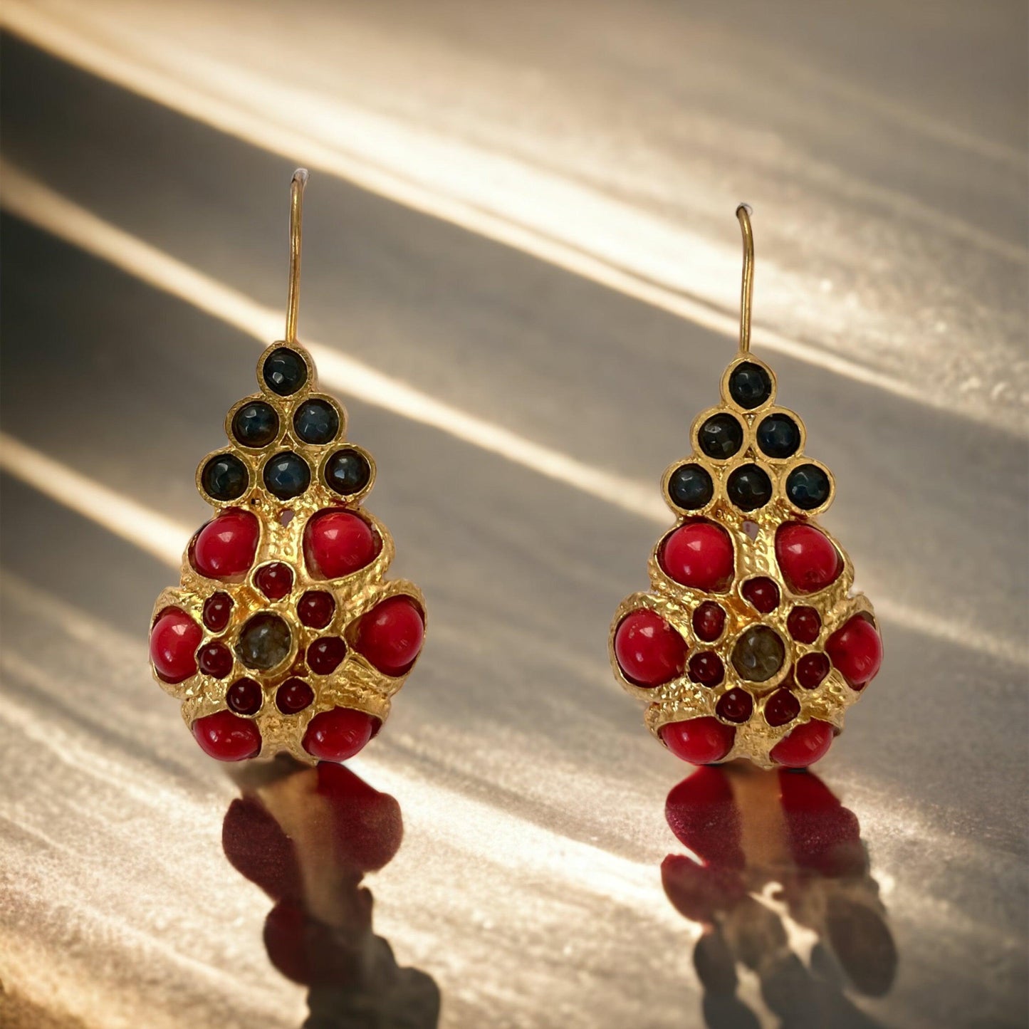 Red Coral Earrings