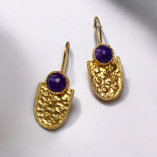 Lapis Lazuli Gold Drop Earrings