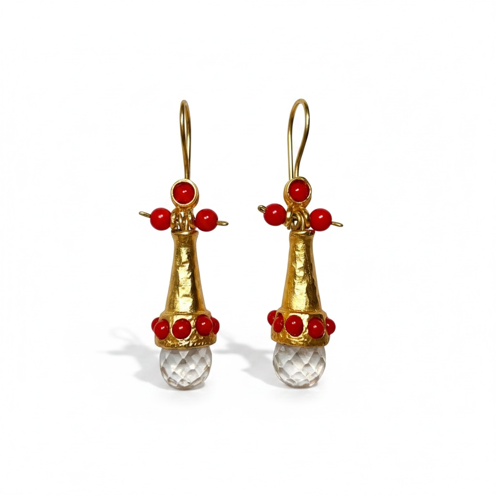 Crystal Drop Earrings - Boté A Mano