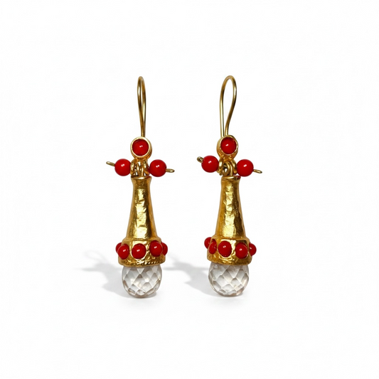 Crystal Drop Earrings - Boté A Mano