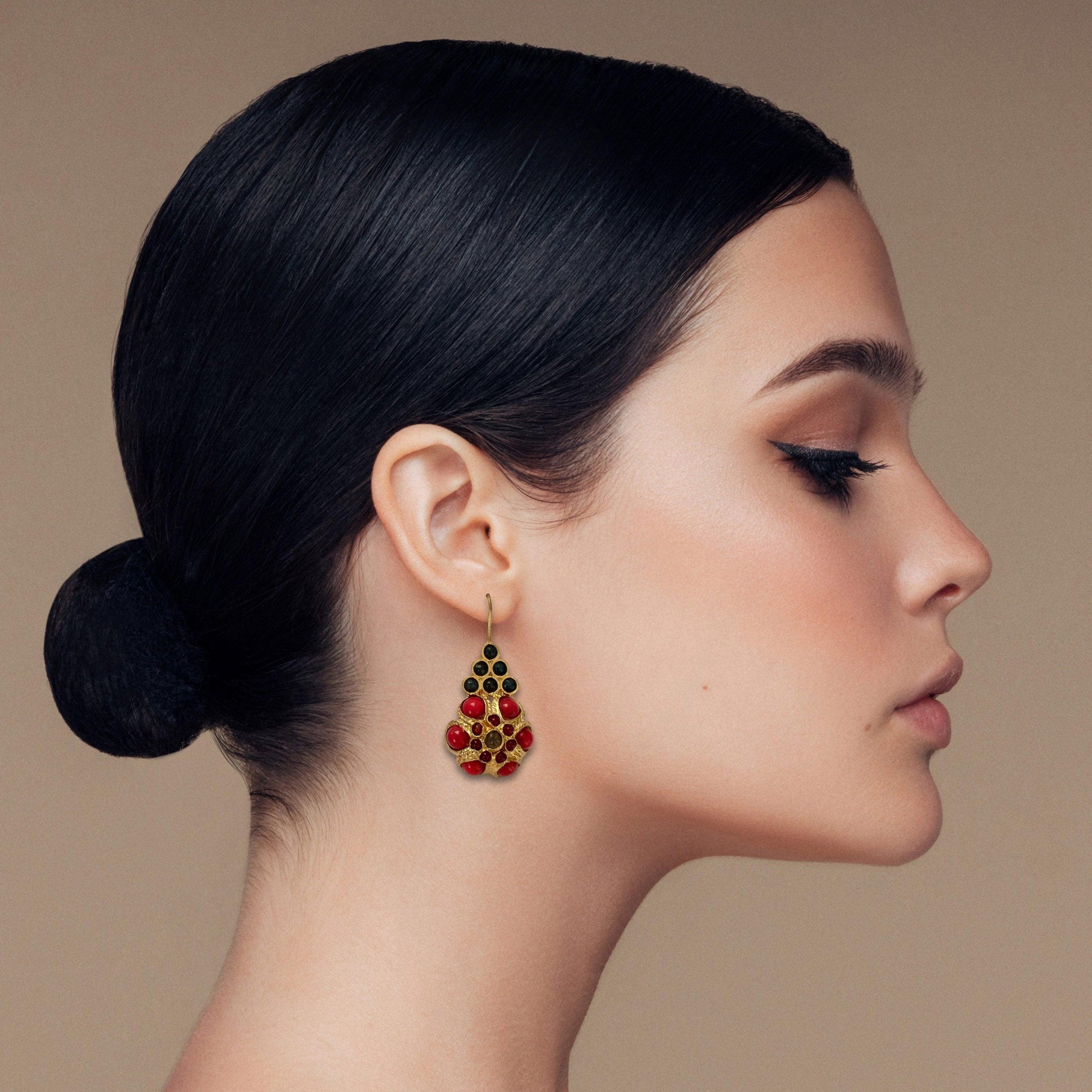 Red Coral Earrings - Boté A Mano