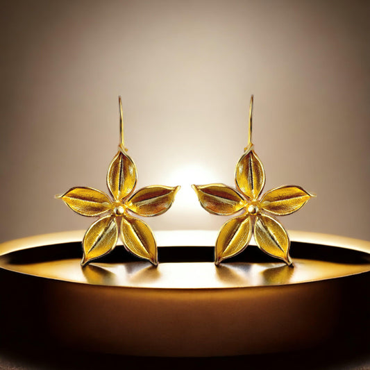 Gold Flower Earring