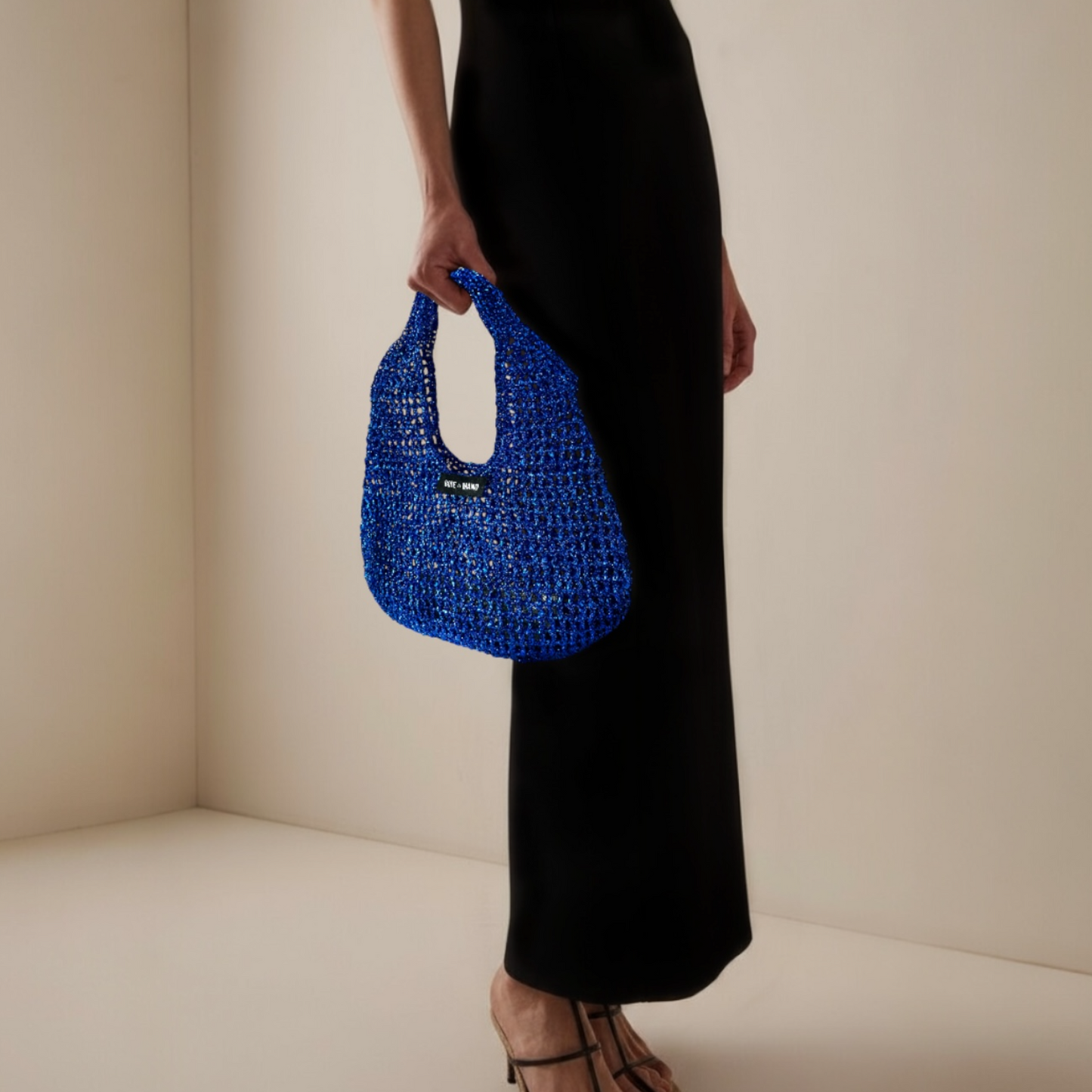 Bote A Mano - Blue Raffia Top Handle Bag