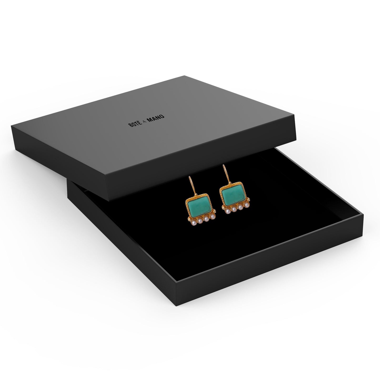 Turquoise Earrings - Boté A Mano