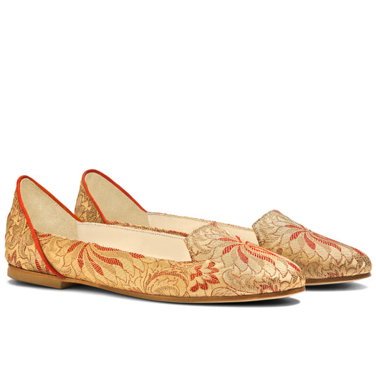 Ballet Flat Shoes, Lilian of Banaras Red Ballet Flats - Boté A Mano