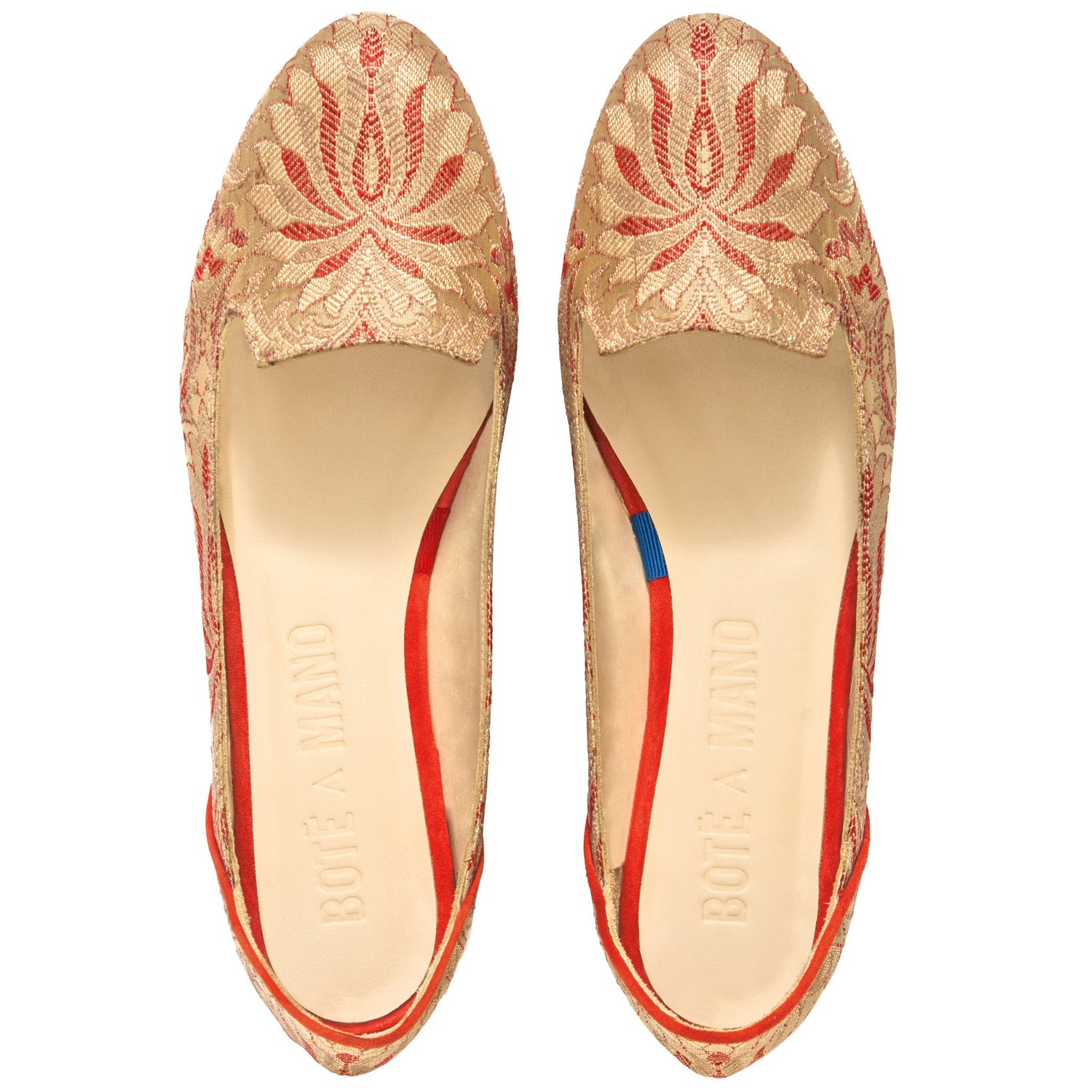 Ballet Flat Shoes, Lilian of Banaras Red Ballet Flats - Boté A Mano