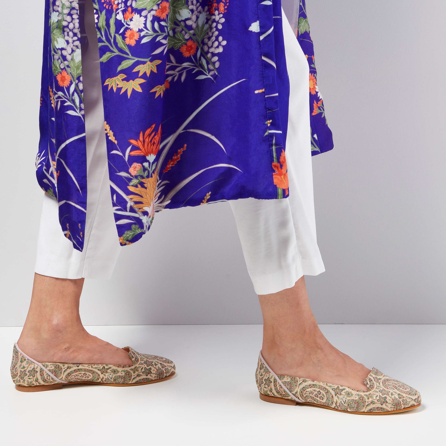 Ballet Flats Designer Shoes For Women Online UK, Rose Garden of Isfahan Pink Ballet Flats - Boté A Mano