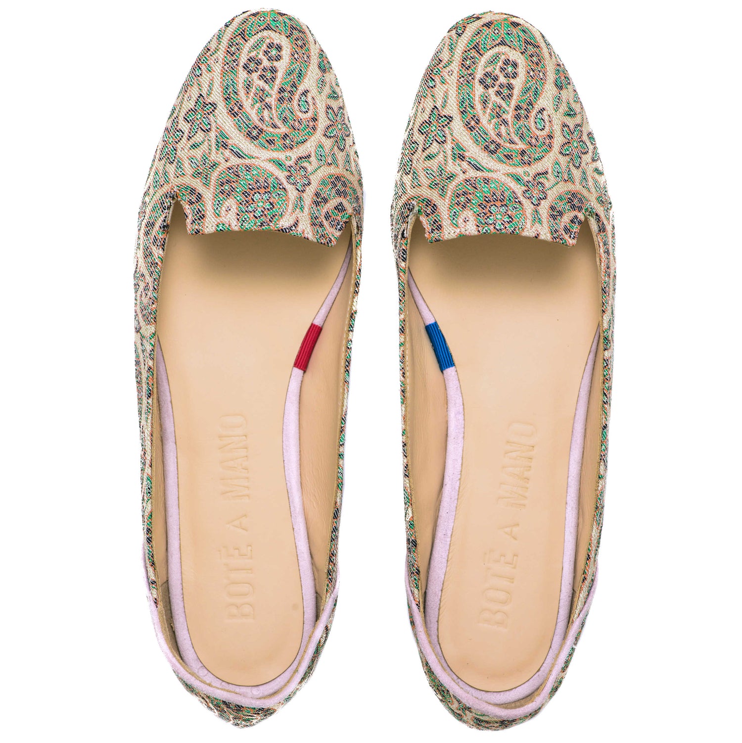 omvendt passage Grønland BOTE A MANO, Silver Flat Shoes, Women, Silk Brocade, Made in Italy – Boté A  Mano