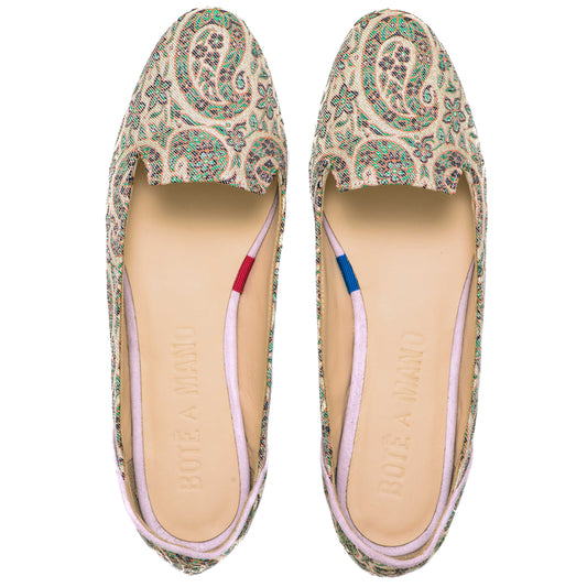 Ballet Flats Designer Shoes For Women Online UK, Rose Garden of Isfahan Pink Ballet Flats - Boté A Mano