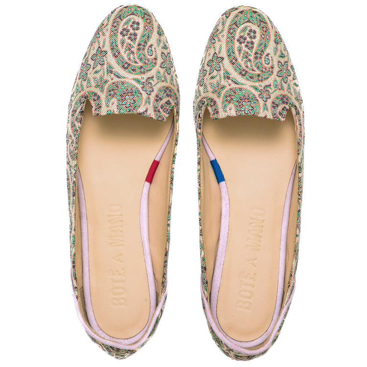 Ballet Flats Designer Shoes For Women Online UK, Rose Garden of Isfahan Pink Ballet Flats - Boté A Mano